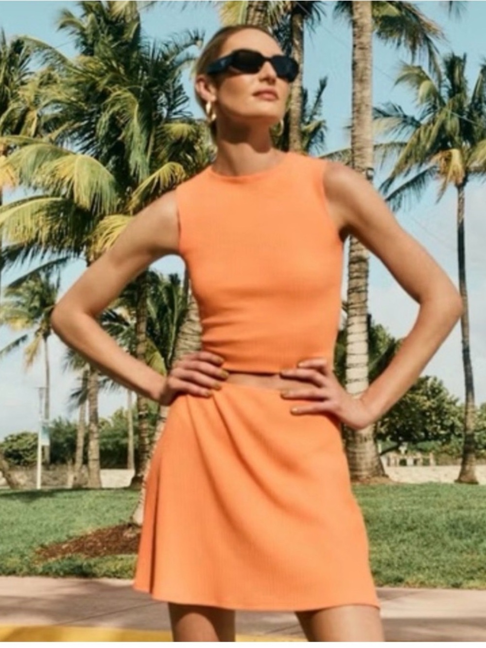 Reformation Orange knit set